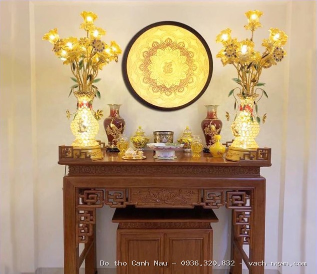 Sập Thờ Mai Điểu Gỗ Gụ Thiếp Điểm ST40 tại Hà Đông