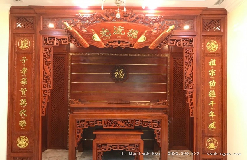 Sập Thờ Nhị Cấp Gỗ Hương Đá ST38 tại Tây Hồ