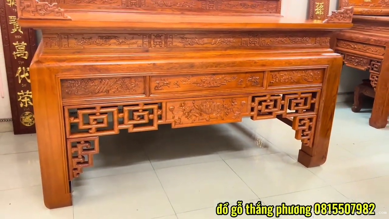 4 mẫu bàn thờ tam cấp được yêu thích: Án gian sen truyện, sập thờ trơn, vua sập thờ và án gian giả ô sa