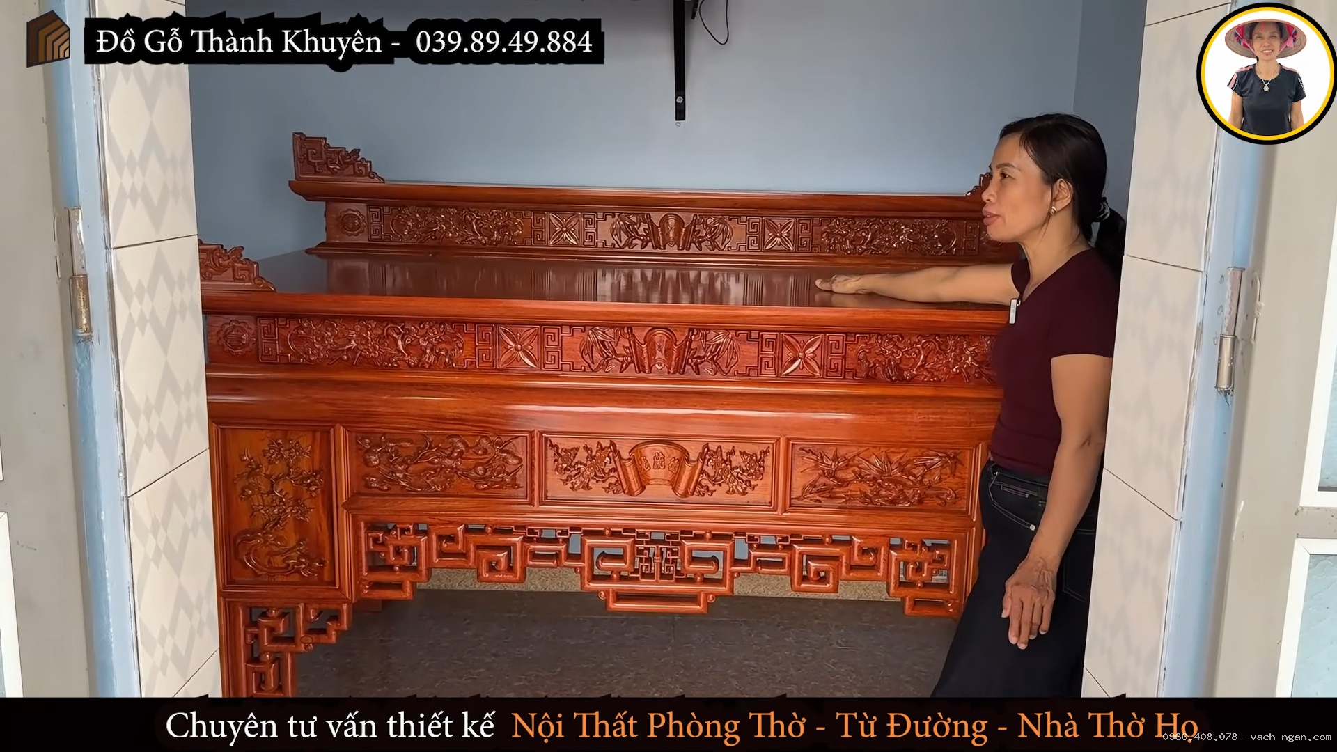 Lắp Đặt Bàn Thờ Án Gian 2,17 m Cho Gia Đình Tại Phủ Lý Hà Nam Qua Lối Mái Tôn Do Cầu Thang Quá Hẹp