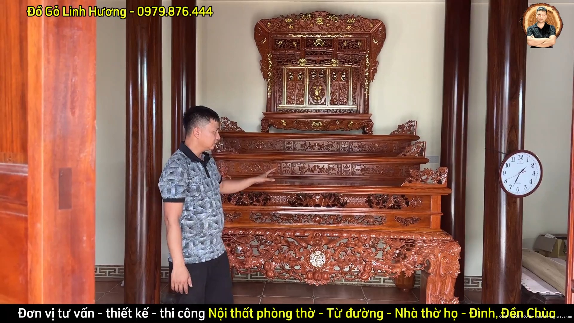 Bàn giao sập thờ Mai Điểu tam cấp và khám gian thờ cho từ đường 3 gian tại Thái Bình
