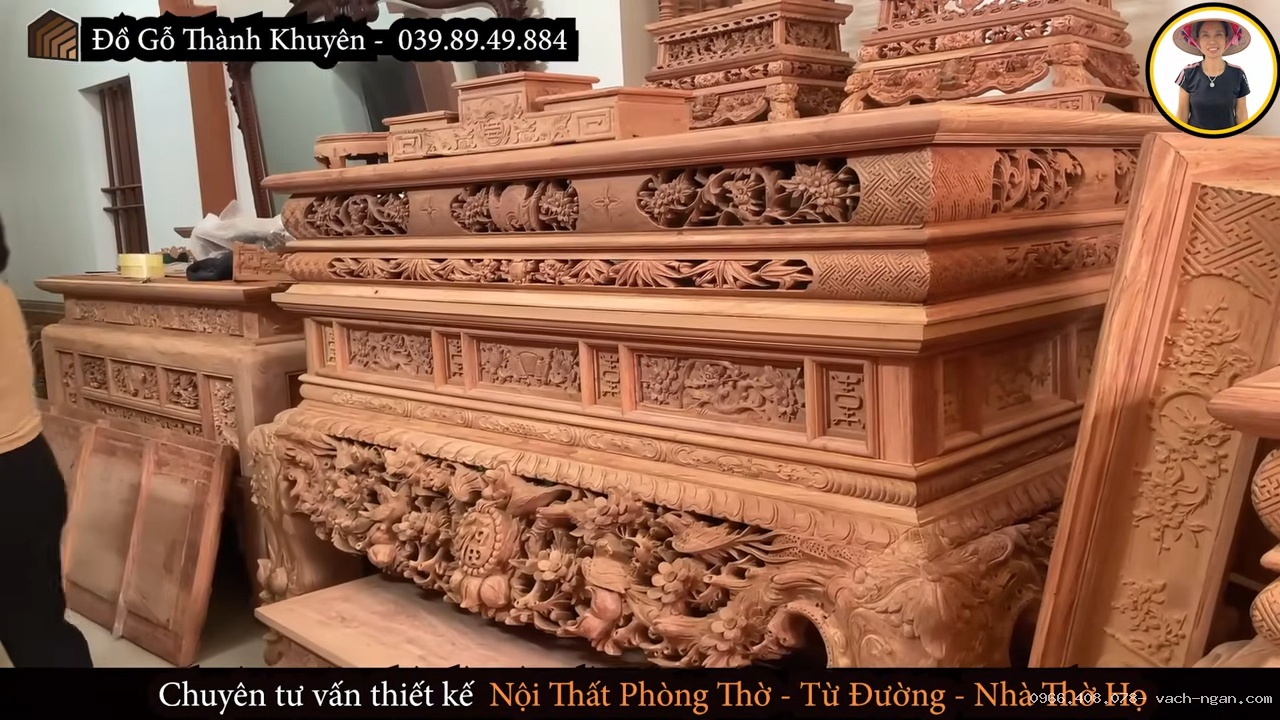 Tư vấn bàn thờ nhị cấp 1,97m tránh dầm ngang cho gia đình