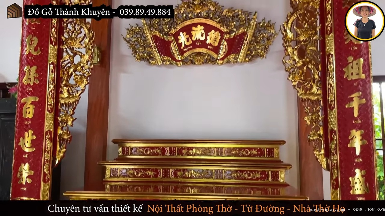 Đồ Thờ Sơn Son Thếp Vàng Cho Nhà Thờ 3 Gian Tại Thái Bình