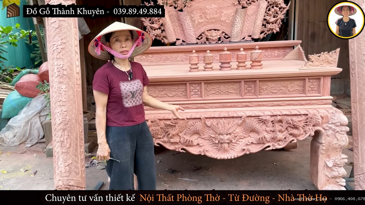 Thiết kế phòng thờ nhà thờ 2,14m và cách lựa chọn gỗ chuẩn cho bộ bàn thờ cao cấp