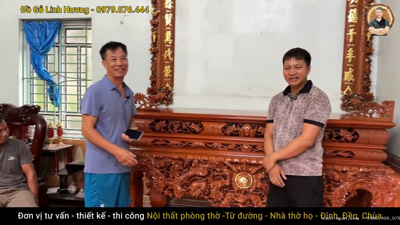 Bàn giao bộ vua sập thờ và cuốn thư Mai Hóa Long bằng gỗ hương đá tại Tiên Lữ, Hưng Yên