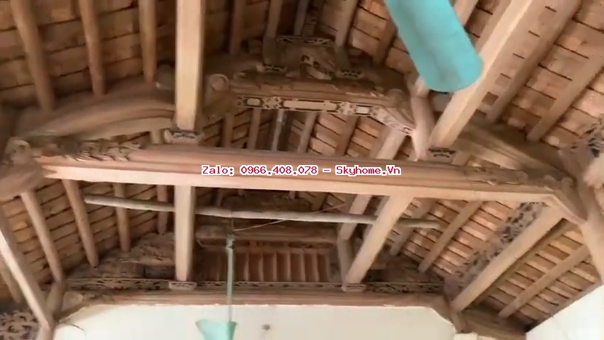 Khảo sát kích thước nhà gỗ cổ truyền và trao đổi về cột, dạ tàu, không gian 6 hàng chân