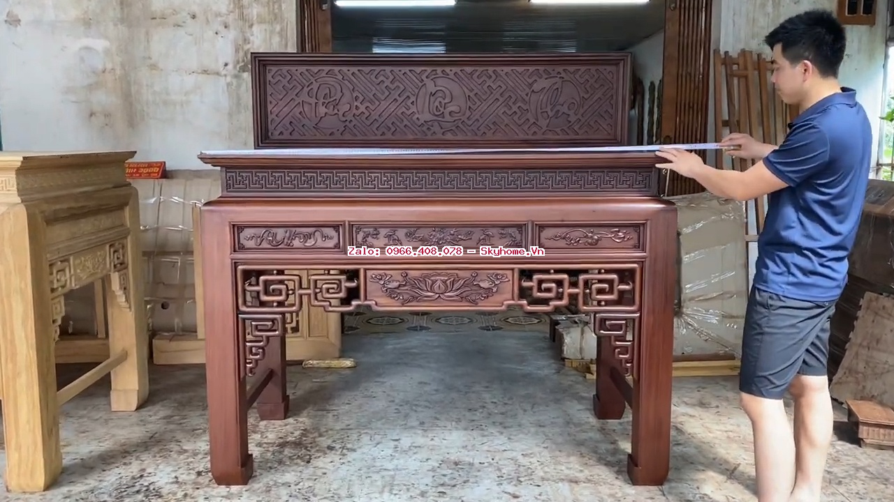 Cách chọn kích thước bàn thờ theo thước Lỗ Ban và chân bàn thờ phù hợp với phòng thờ