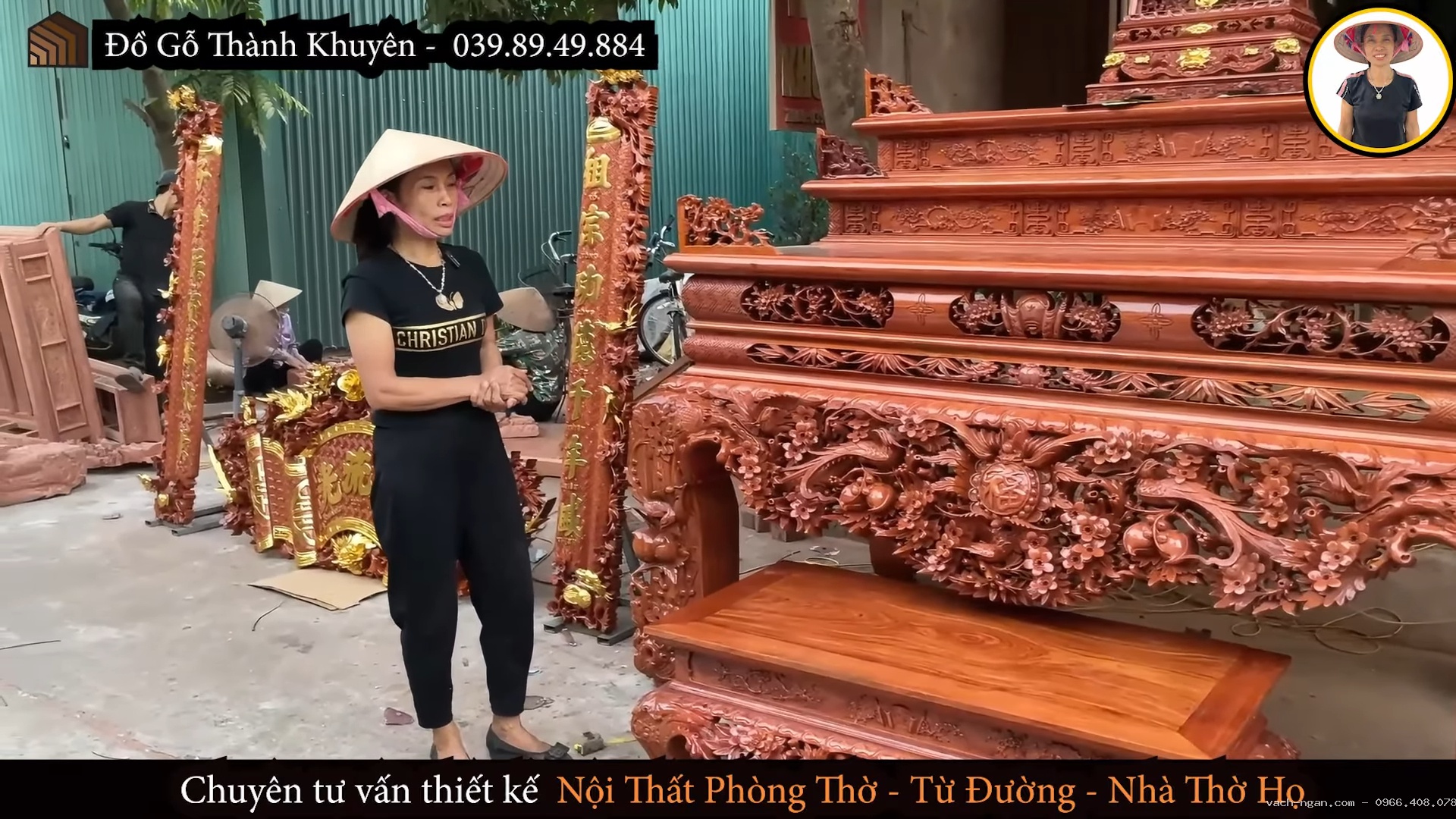 Bộ sập thờ tam cấp kích thước lớn dành cho không gian thờ gia đình