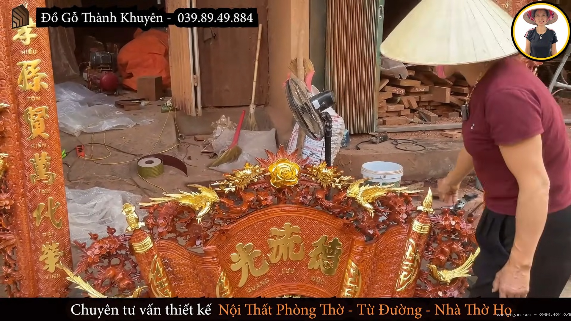 Bộ cuốn thư câu đối và cách bố trí trong không gian phòng thờ