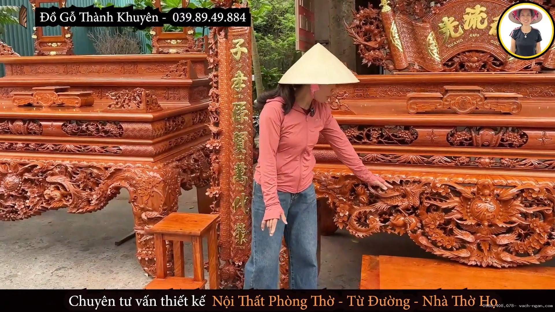 Cuốn thư câu đối hương đá kích thước 1,97 m