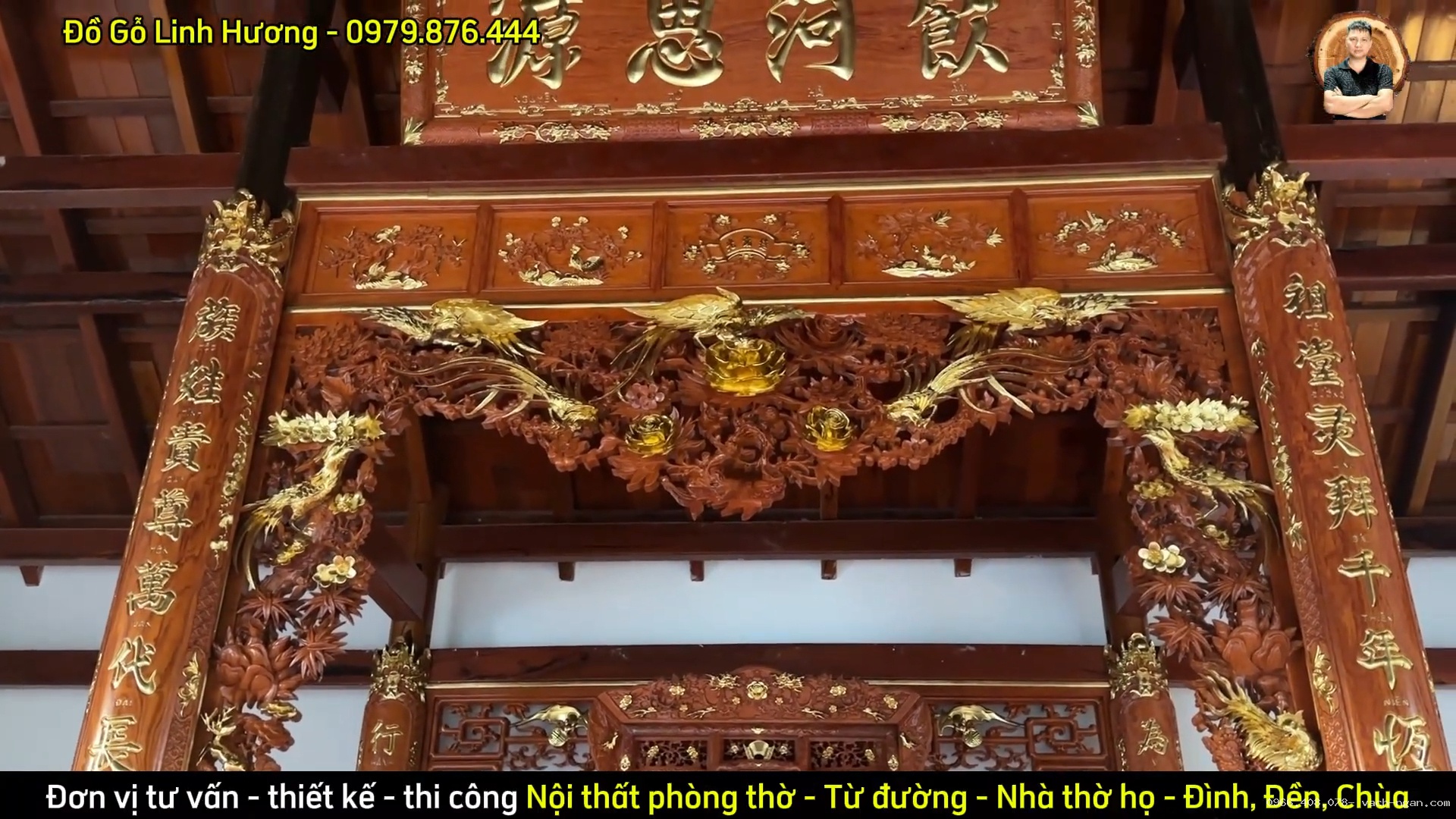 Cửa võng Hồng Trĩ chạm thủ công kết hợp cuốn thư Tứ Quý Tùng Cúc Trúc Mai