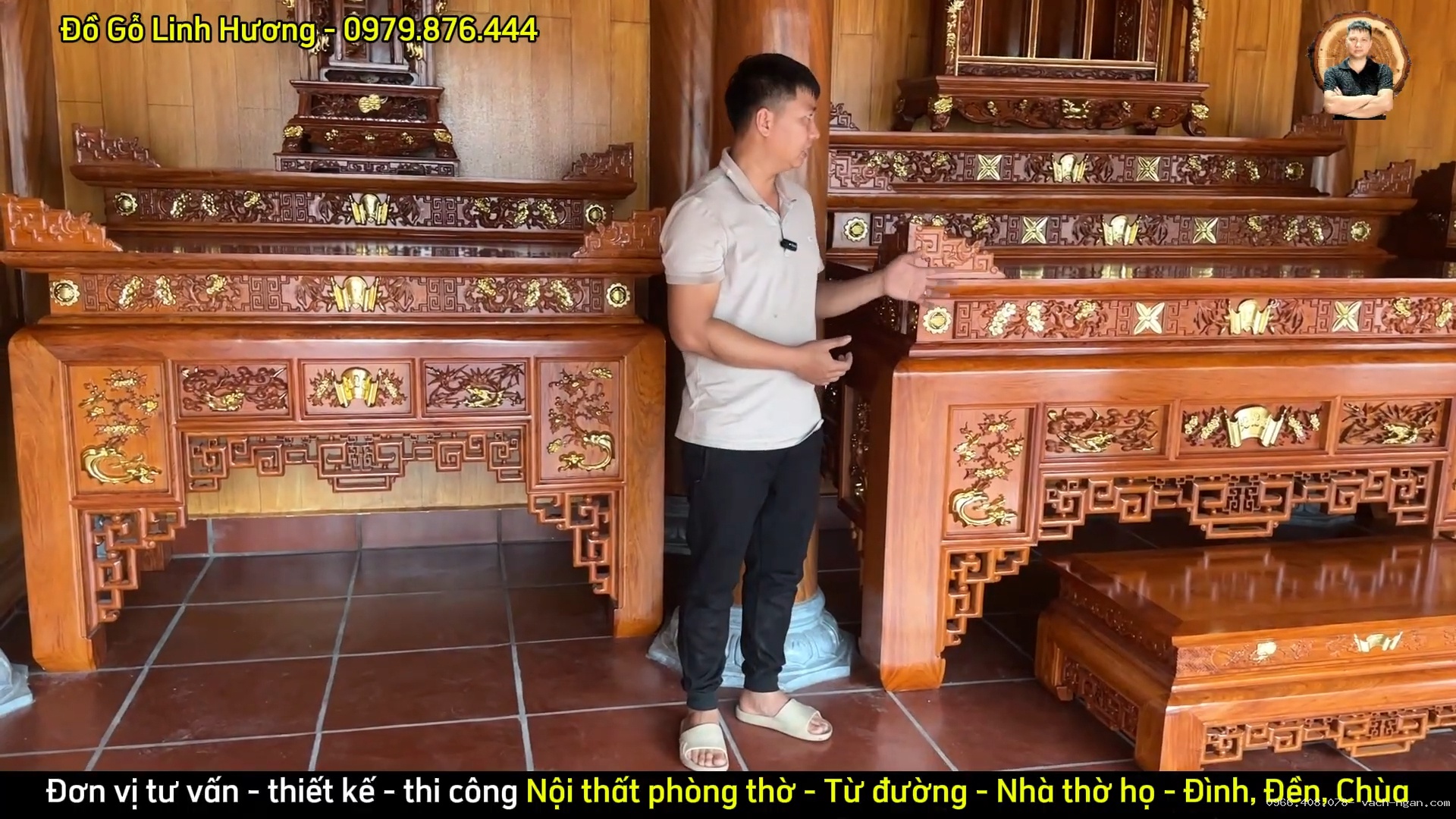 Bàn giao 3 chiếc bàn thờ cho không gian phòng thờ từ đường dòng họ Nguyễn Quý