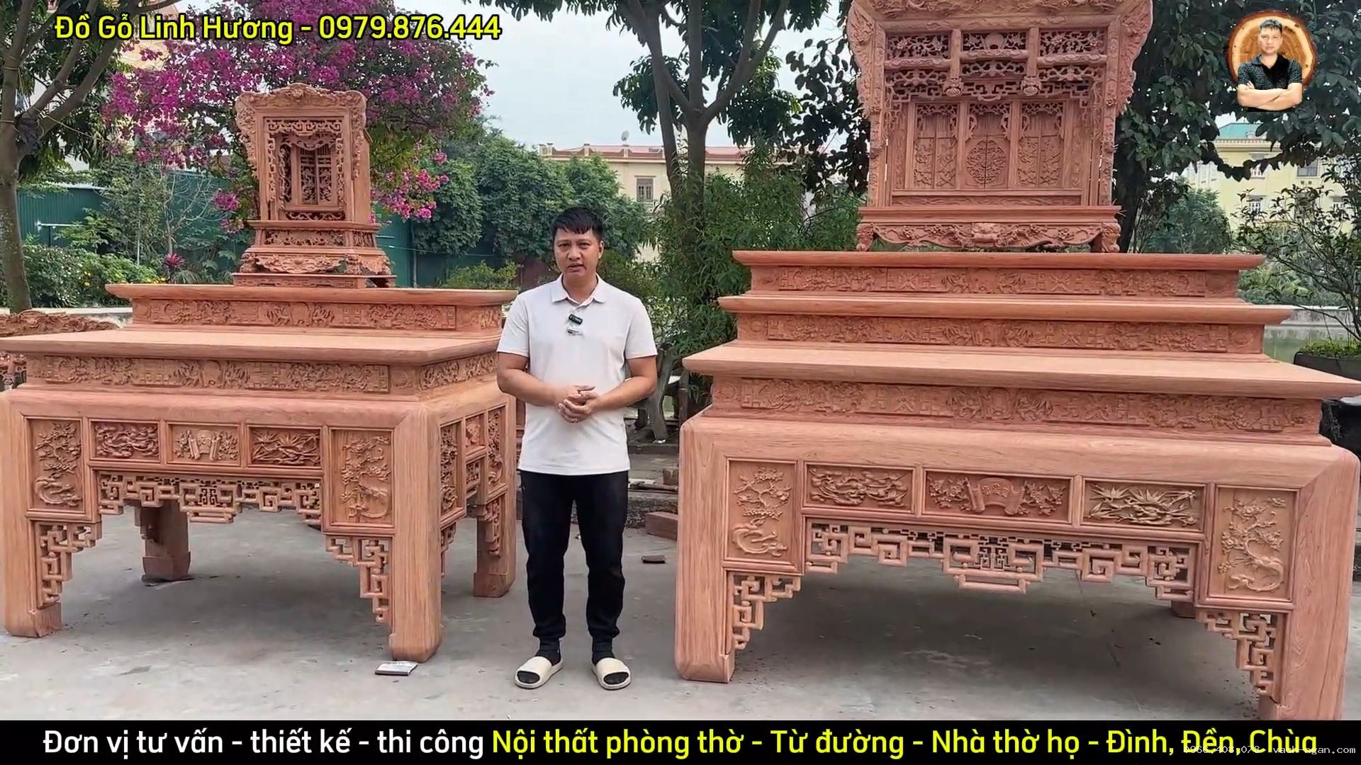 Thiết kế 3 bàn thờ án gian giả ô sa cho nhà thờ từ đường 3 gian tại Hải Dương theo mức đầu tư của dòng họ