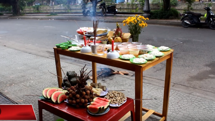 bàn thờ cúng Tháng Cô Hồn