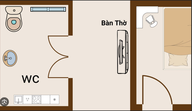 bàn thờ kiêng kỵ đặt nhà vệ sinh ở phía Nam