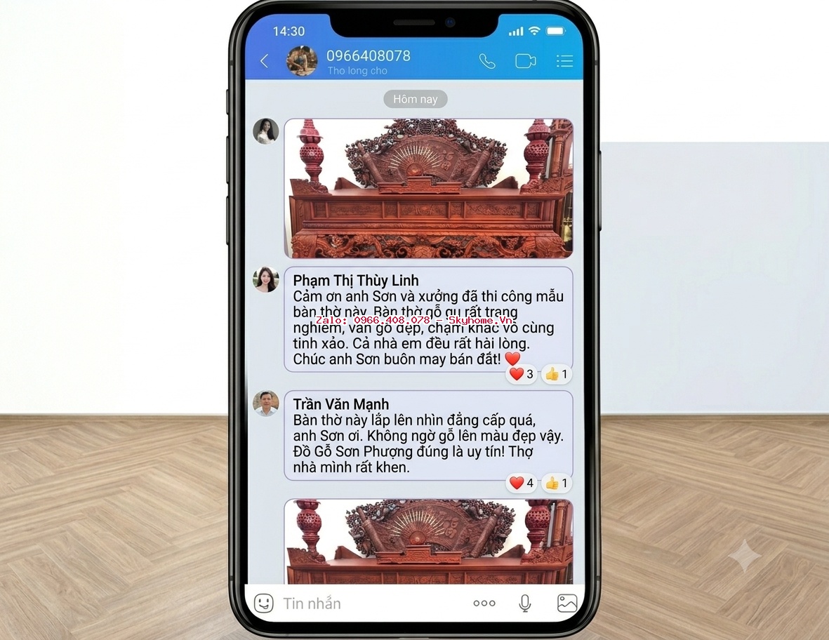 So sánh Bàn thờ trơn và đục