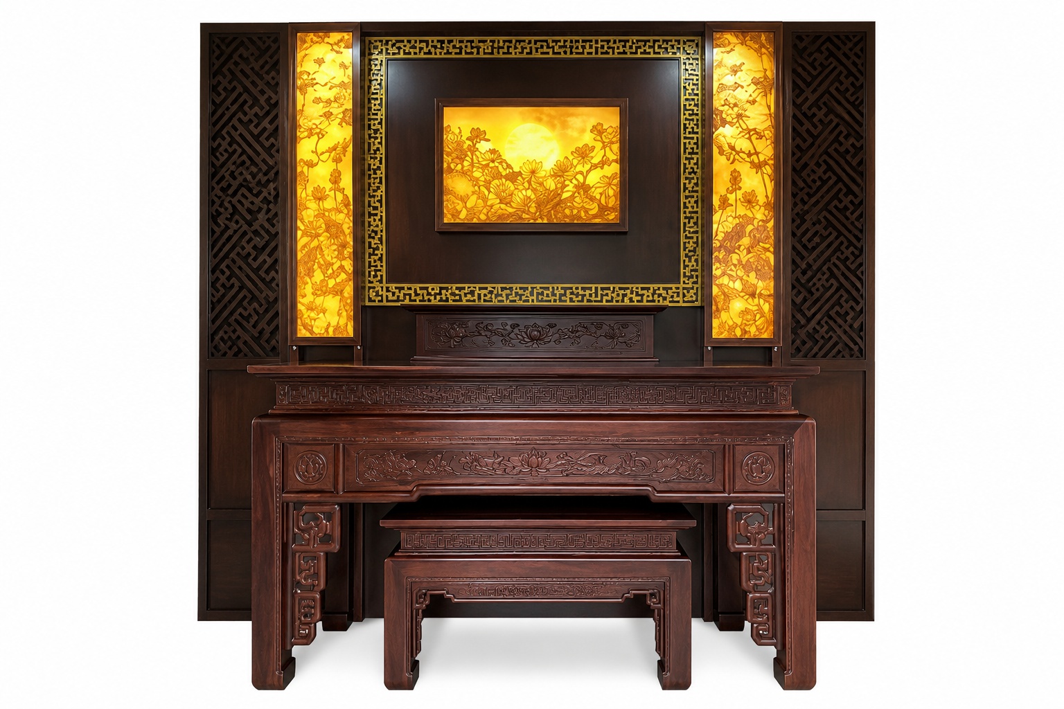 Phòng Thờ 4m × 2m Với Bàn Thờ Ngang 1,75 m