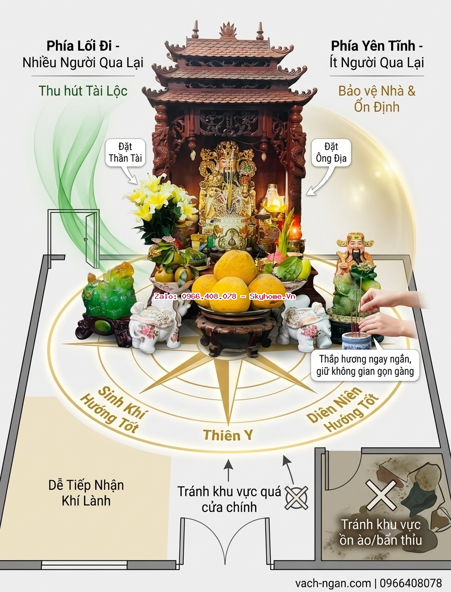 Bài trí bàn thờ Thần Tài