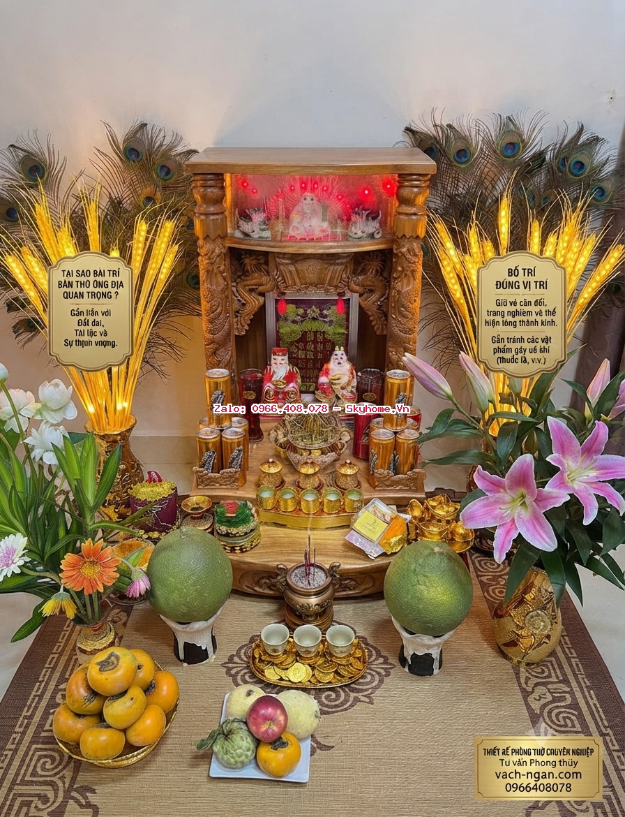 Bài trí bàn thờ Ông Địa
