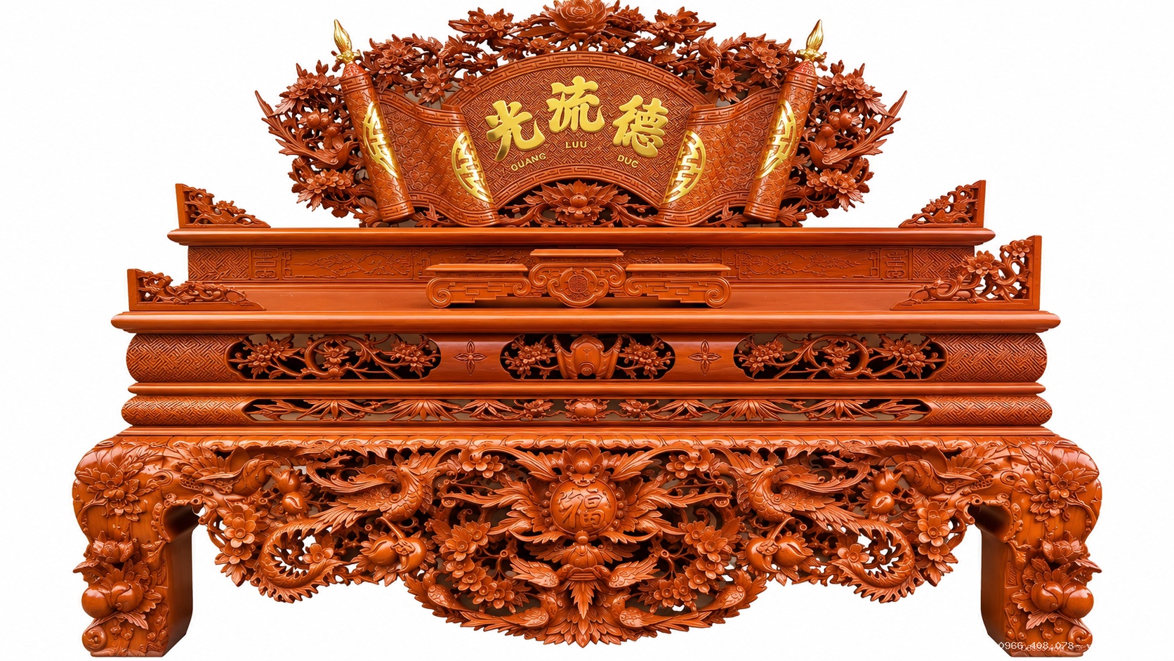 Vua sập thờ Mai Điểu chạm 6 con chim