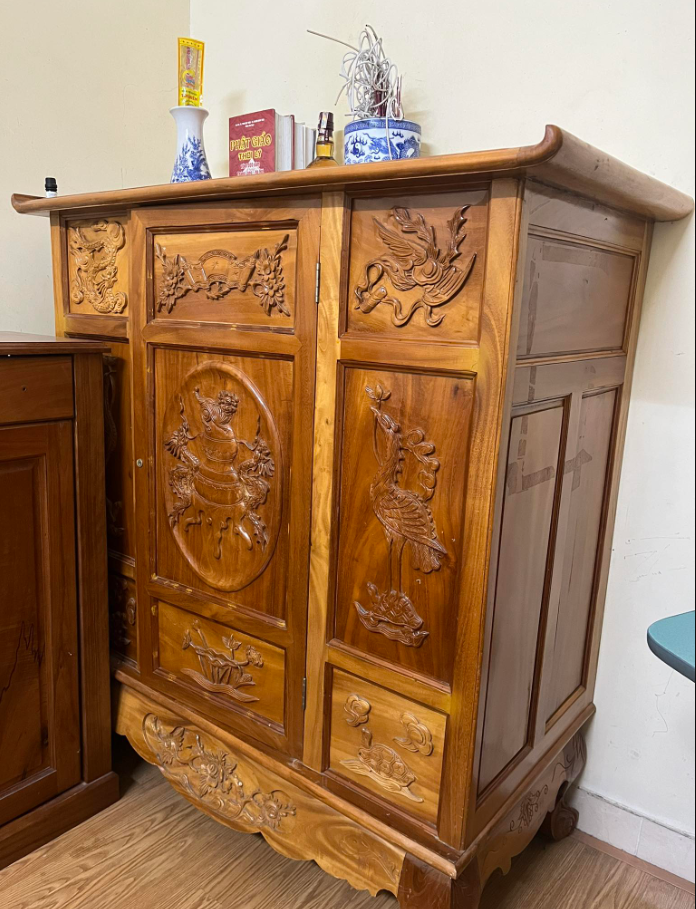 Tủ thờ chữ Thọ gỗ gụ